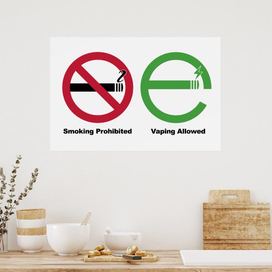 喫煙禁止蒸発を許可 ポスター (キッチン)