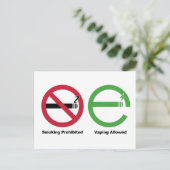 喫煙禁止蒸発を許可 ポストカード (スタンド正面)