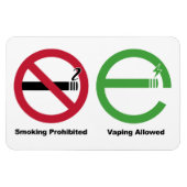 喫煙禁止蒸発を許可 マグネット (横)