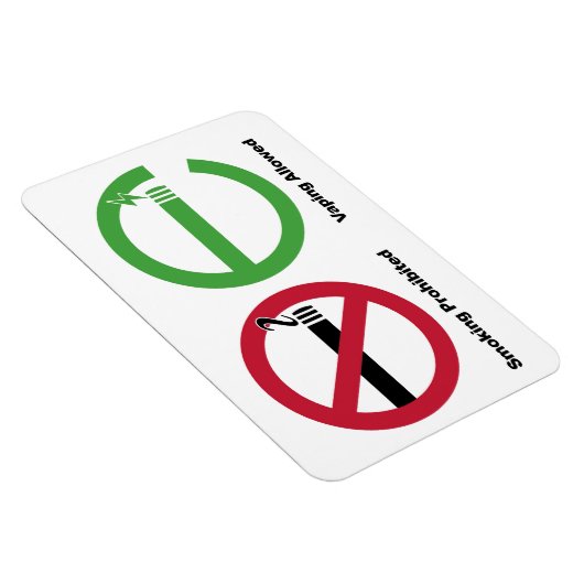 喫煙禁止蒸発を許可 マグネット (右側)