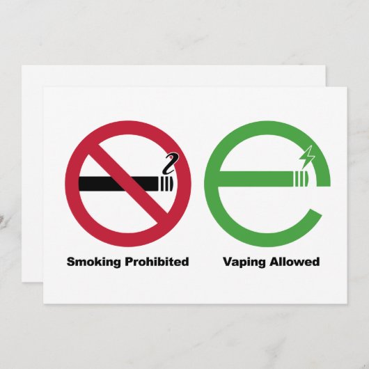 喫煙禁止蒸発を許可 招待状 (正面/裏面)