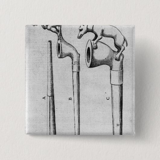 喫煙管 缶バッジ (正面)