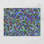 喫煙緑のファンキーレトロモザイクタイルパターン ポストカード (正面)