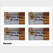 喫煙者のみ!シール 長方形シール (シート)