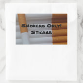 喫煙者のみ!シール 長方形シール (バッグ)