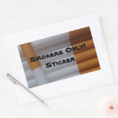 喫煙者のみ!シール 長方形シール (封筒)
