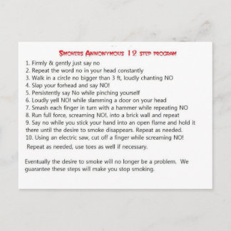 喫煙者12ステップ ポストカード