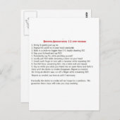 喫煙者12ステップ ポストカード (正面/裏面)