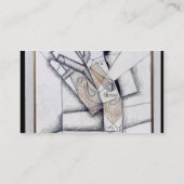 喫煙者1912年(紙の木炭及び赤のチョーク) 名刺 (裏面)