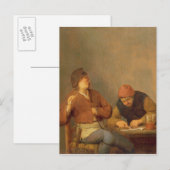 喫煙者2人インテリア1643 ポストカード (正面/裏面)