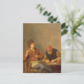 喫煙者2人インテリア1643 ポストカード (スタンド正面)