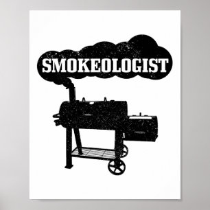 喫煙者Bbqグリル料理人Smoker おもしろい Byrbec ポスター
