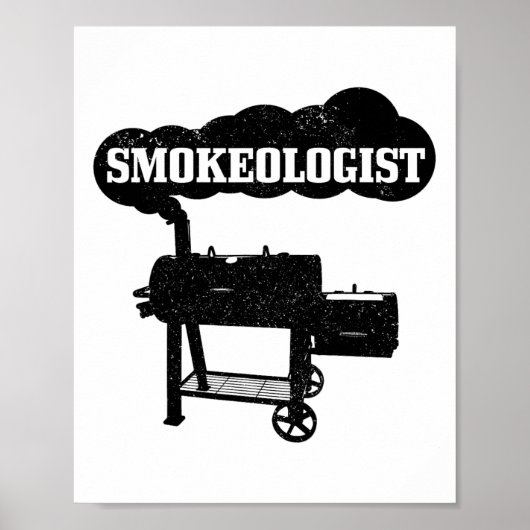 喫煙者Bbqグリル料理人Smoker おもしろい Byrbec ポスター (正面)
