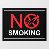 喫煙記号なし黒いウィンドウの固定 ウィンドウサイン (シート)