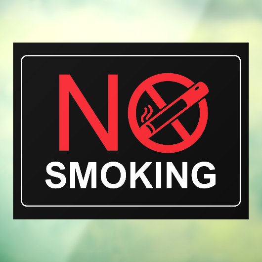 喫煙記号なし黒いウィンドウの固定 ウィンドウサイン (シート3)