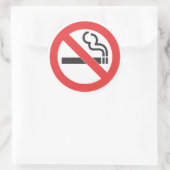 喫煙記号なし ラウンドシール (バッグ)