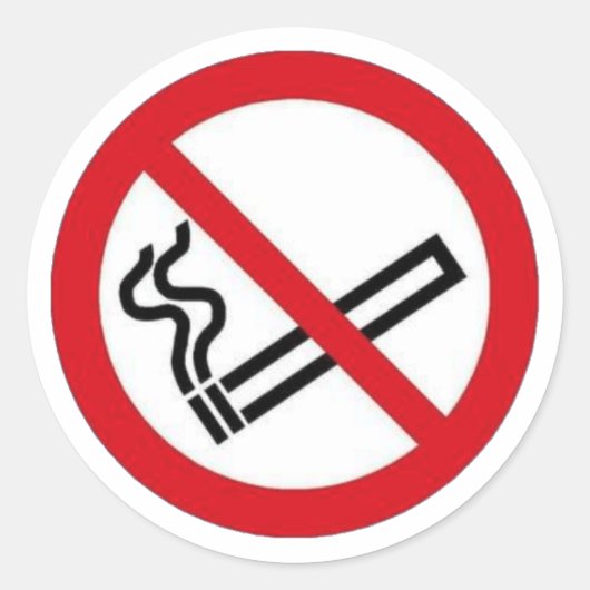 喫煙記号なし ラウンドシール (正面)