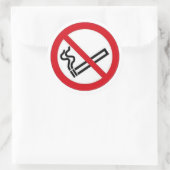 喫煙記号なし ラウンドシール (バッグ)