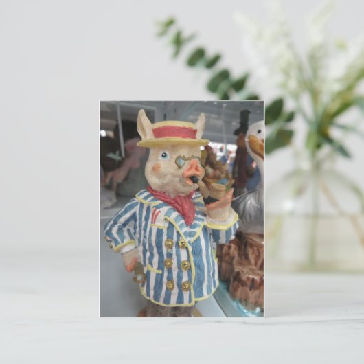 喫煙豚 ポストカード (スタンド正面)