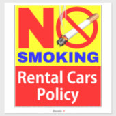 喫煙車のレンタル標識なし シール (シート)