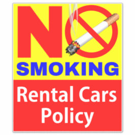 喫煙車のレンタル標識なし シール