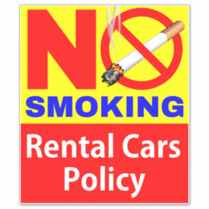 喫煙車のレンタル標識なし シール