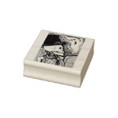 喫煙骨格墓地ゴム印 ラバースタンプ (スタンプ)