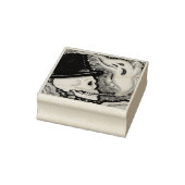 喫煙骨格墓地ゴム印 ラバースタンプ (スタンプ)