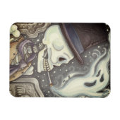 喫煙骨格墓地マグネット長方形 マグネット (横)