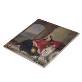 喫煙、プレート2で婚約したなランクのカンダハルの女性 タイル (側面)