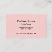 喫茶店のカフェのおおいのコップのシンプルな名刺 名刺 (裏面)