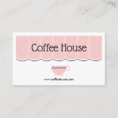 喫茶店のカフェのおおいのコップのシンプルな名刺 名刺 (正面)