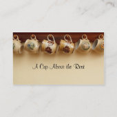 喫茶店のカフェの英国の茶部屋の名刺 名刺 (裏面)