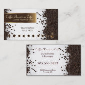 喫茶店のカフェはカード名刺に報酬を与えます ロイヤリティカード (正面/裏面)