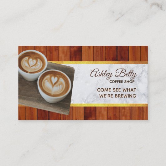 喫茶店のスローガンの名刺 名刺 (正面)