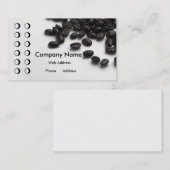 喫茶店のパンチカードの名刺 ロイヤリティカード (正面/裏面)