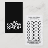 喫茶店のパンチカード ロイヤリティカード (正面/裏面)