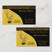 喫茶店のパンチカード ロイヤリティカード (正面/裏面)