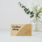 喫茶店のビストロのバーの焙焼のbuisnness 名刺 (スタンド正面)