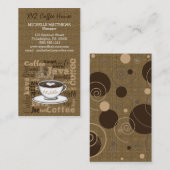 喫茶店のマネージャーのBaristaのバーラップの一見のテンプレート 名刺 (正面/裏面)