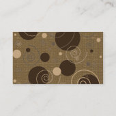 喫茶店のマネージャーのBaristaのバーラップの一見のテンプレート 名刺 (裏面)