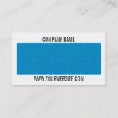 喫茶店のロイヤリティのパンチカードの名刺 ロイヤリティカード (裏面)