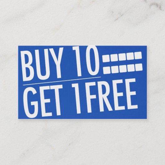 喫茶店のロイヤリティのパンチカードの名刺 ロイヤリティカード (正面)