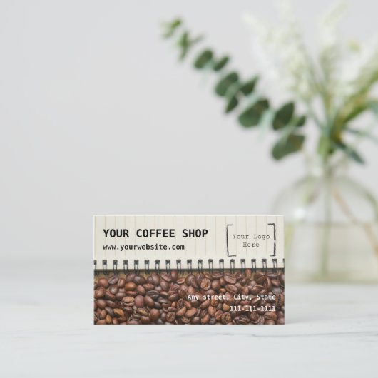 喫茶店のロイヤリティの名刺 ロイヤリティカード (スタンド正面)