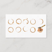 喫茶店の名刺のためのロイヤリティカード 名刺 (裏面)