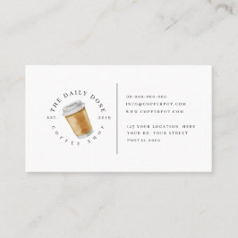 喫茶店の名刺のためのロイヤリティカード 名刺