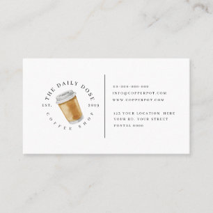 喫茶店の名刺のためのロイヤリティカード 名刺