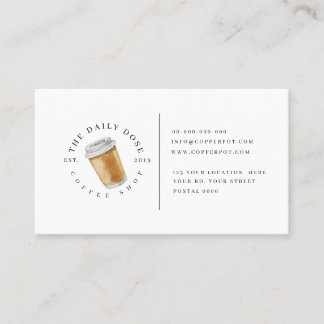 喫茶店の名刺のためのロイヤリティカード 名刺