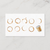 喫茶店の名刺のためのロイヤリティカード 名刺 (裏面)