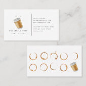 喫茶店の名刺のためのロイヤリティカード 名刺 (正面/裏面)